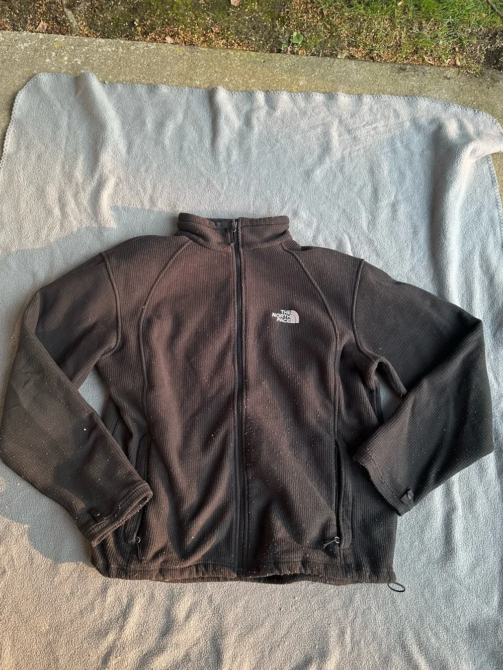 The North Face Men's Black Full-Zip Fleece Jacket with Logo